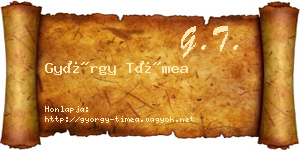 György Tímea névjegykártya